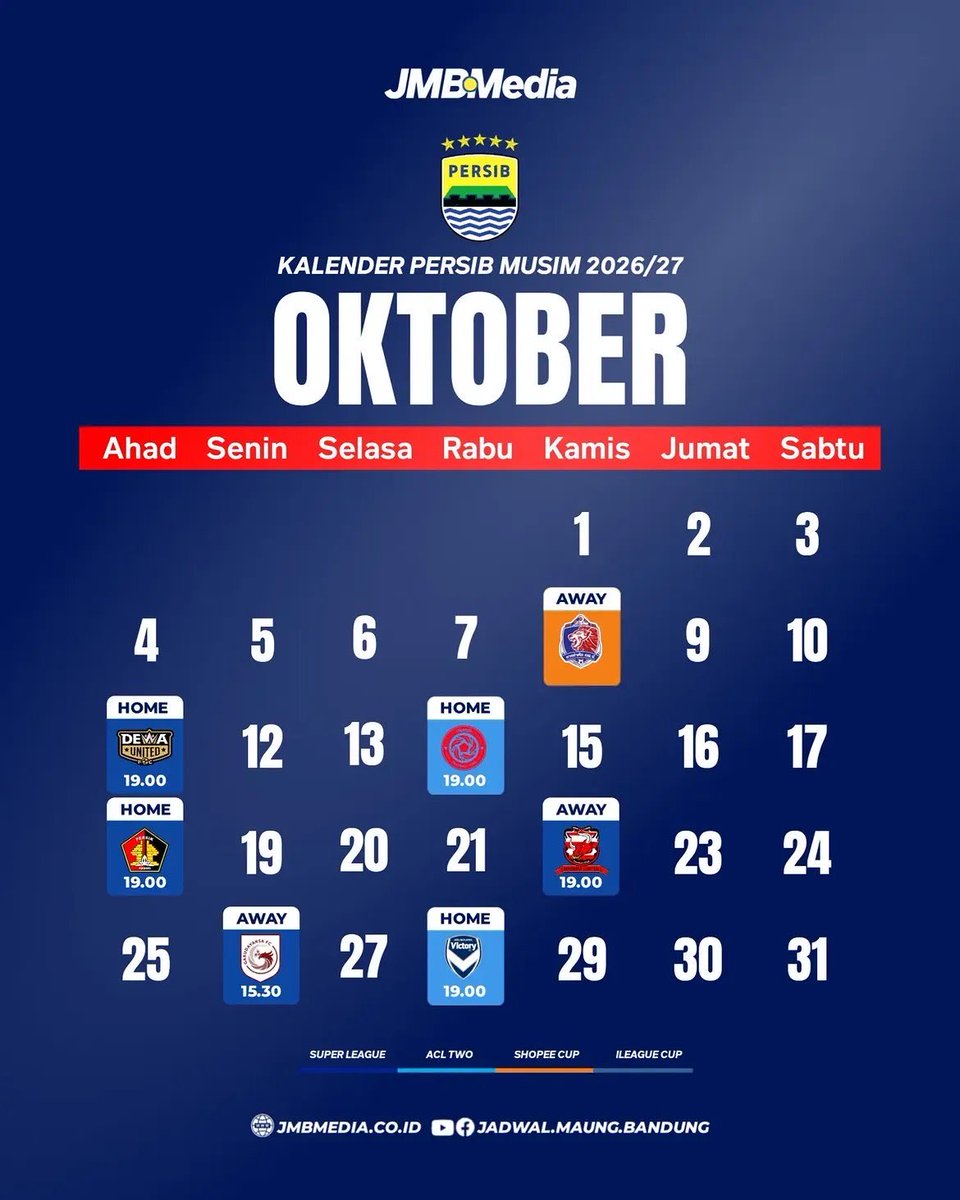 WahRusuh's tweet photo. PERSIB 26 Bogor
Mungkin 27 terbang ke Melb
28 maen

Boa Edan https://t.co/fSDhiCEYti