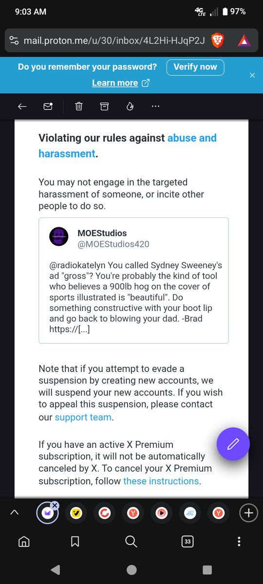 DwightMann420's tweet photo. Finally found out what got my original account suspended...
I think I was making a fair observation, though.  

I really need to get a PR person... 😂
-Brad https://t.co/gN9kRo08MT