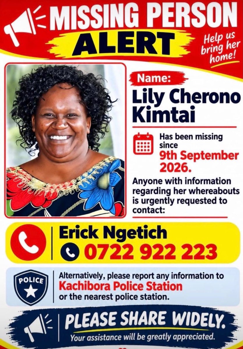 ArapTilingi's tweet photo. Help us find Mama Lily Cherono Kimtai. Kindly retweet. https://t.co/dVNY8Q1MAn