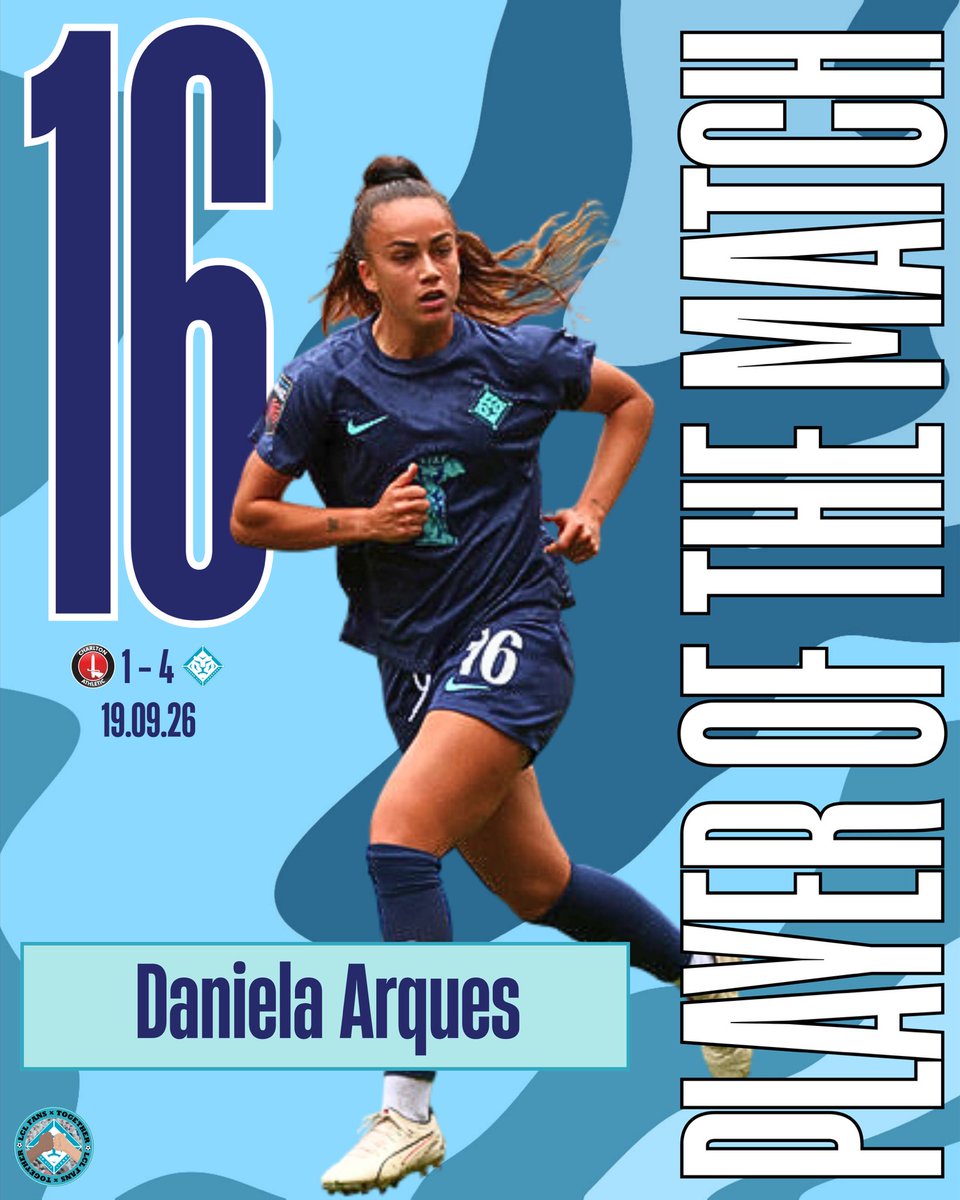 LCLFansTogether's tweet photo. As voted by you, your POTM for yesterday’s 4-1 win over Charlton is Daniela Arques!
🩵🦁💠
#londoncitylionesses #LCL #WSL #POTM #danielaarques| 📸 Reuters Connect https://t.co/TXgIxCCzOV