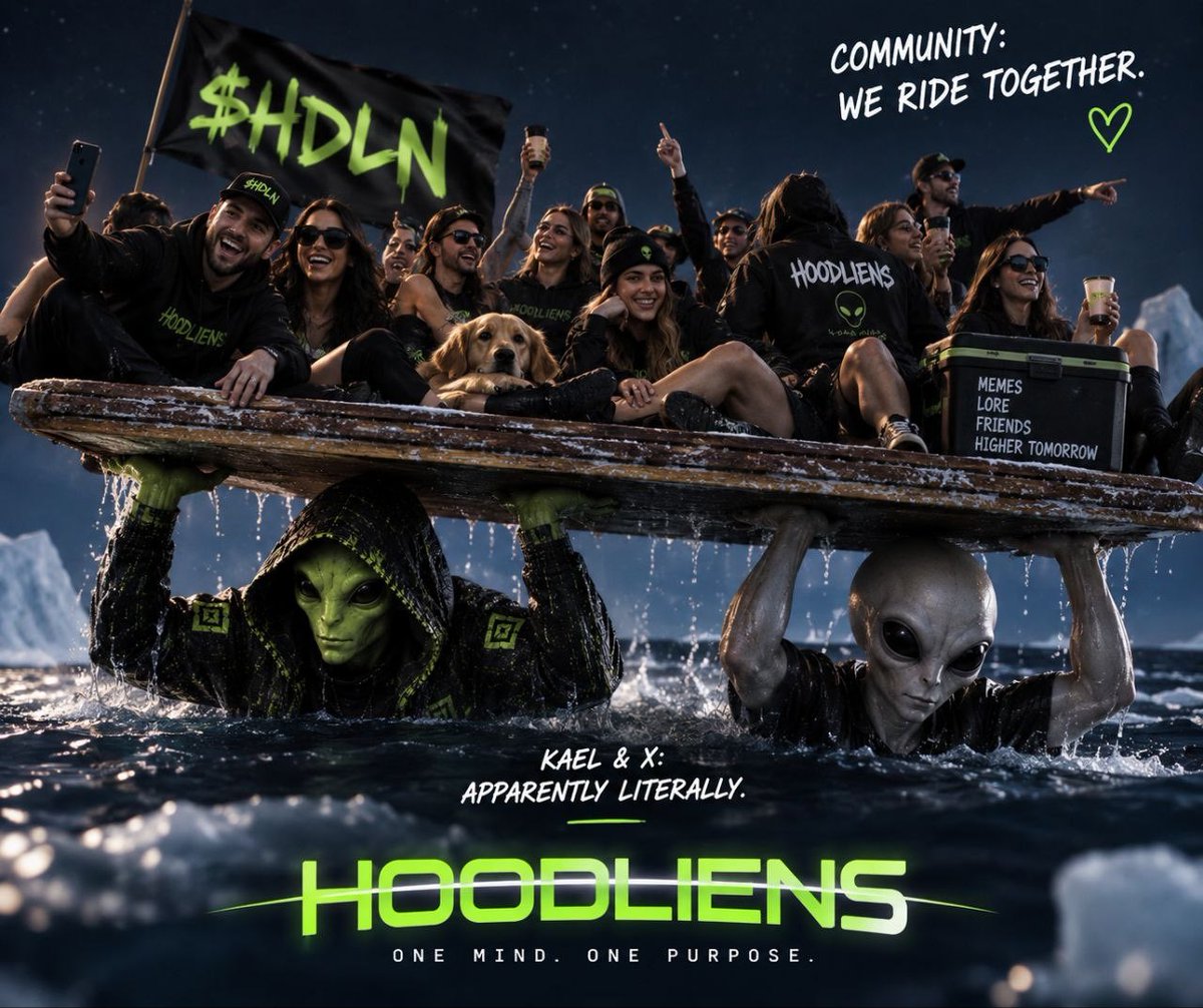 0xGreat_'s tweet photo. @MrWhale 100%. The ticker gets attention, but the community keeps the story alive.

That’s the whole idea behind $HDLN 👽 The Order isn’t just watching the universe unfold, they’re part of it.

@HoodliensHDLN https://t.co/05pvzYdF9A