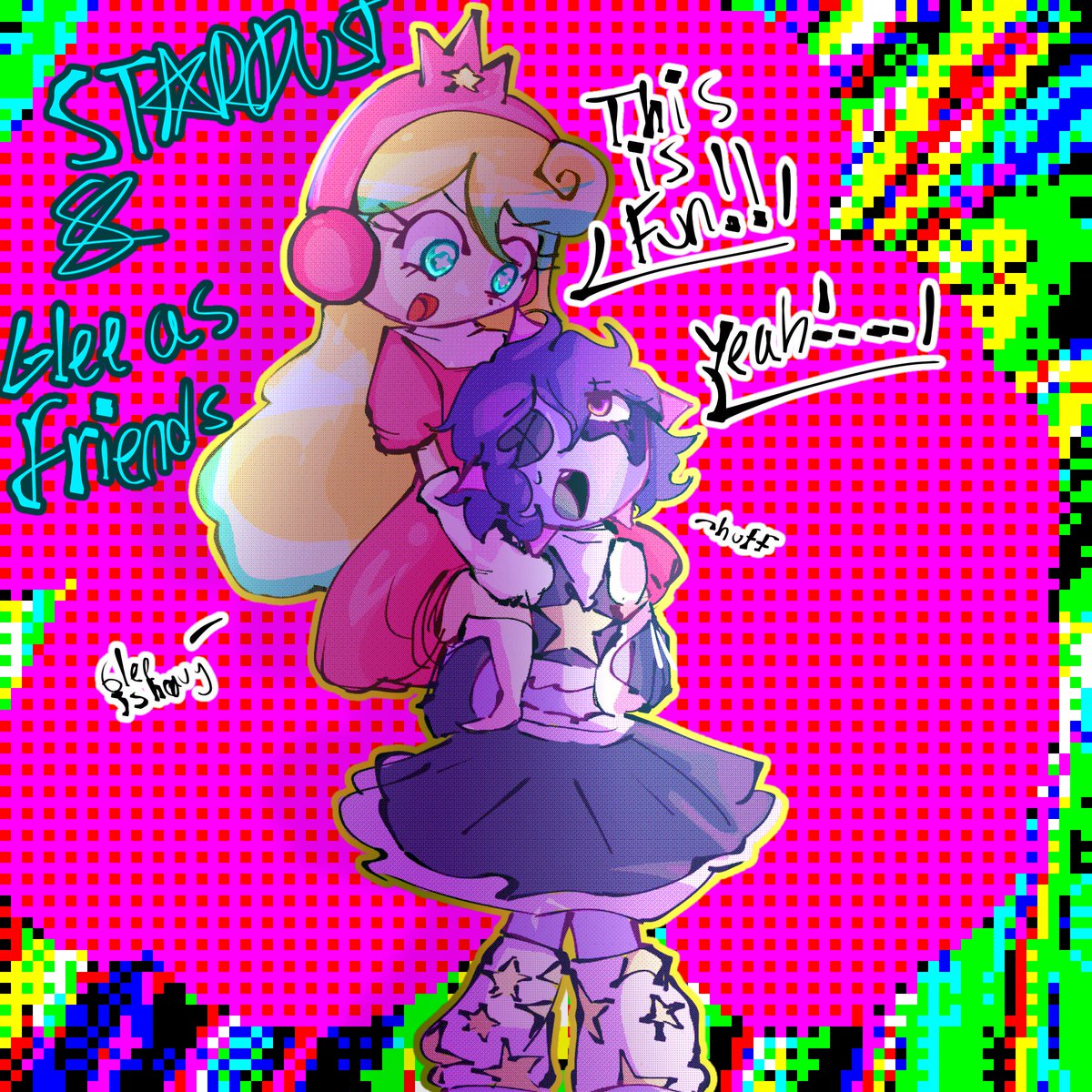 RAND0M_V's tweet photo. My one of my oc’s and glee 🥹
#emotia #emotiaescape 
(Stardust ain’t an emotia oc I just thought if they’d met they’d get along😌🙏❤️‍🩹) https://t.co/vYYH4uyTg1