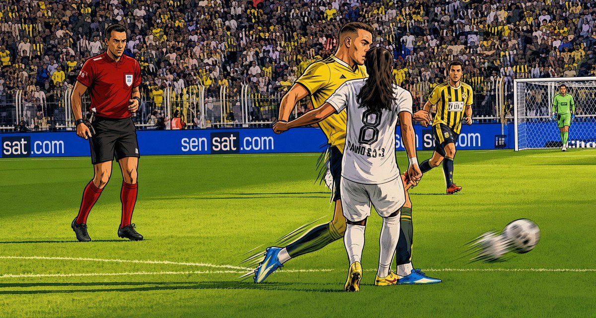 futbol_adaleti's tweet photo. Kadir Sağlam penaltı pozisyonunu en net açıdan görüyor, topa Vedat’ın vurduğunu görüyor ancak Vedat düşünce eli ayağına dolanıyor ve anlamsızca topu gösteriyor. Bu pozisyon penaltı, ancak burada penaltı vermiyorsan oyunu durdurup Vedat’a sarı kart verecek cesaretin olmalı. #FBvEYP