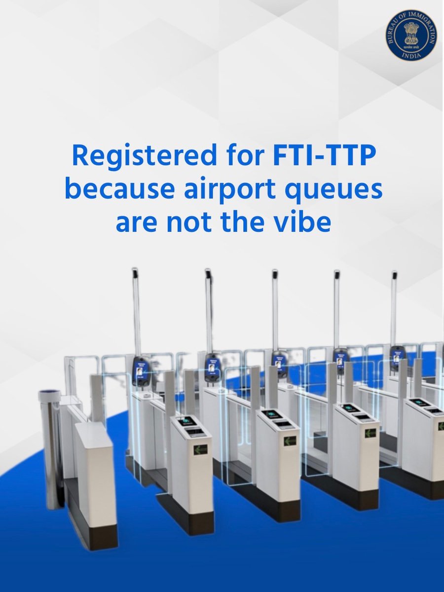 BOIndiaOfficial's tweet photo. Put a finger down if you’ve already entered your smooth travel era.

From skipping airport queues with FTI-TTP to going paperless with eOCI, getting your eArrival Card sorted before take-off, how many fingers are still up? 

#BureauOfImmigration #FTITTP #eOCI #eArrivalCard #TravelToIndia