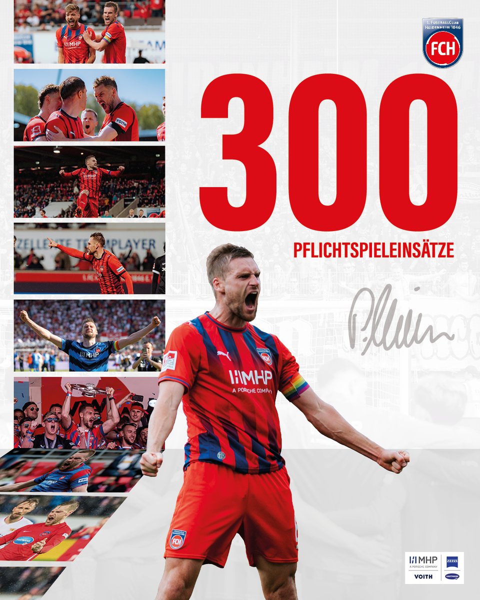 FCH1846's tweet photo. 𝟛𝟘𝟘 Pflichtspieleinsätze für unseren Capitano – Danke Padde! 🙌 https://t.co/mRxqtXAXxK