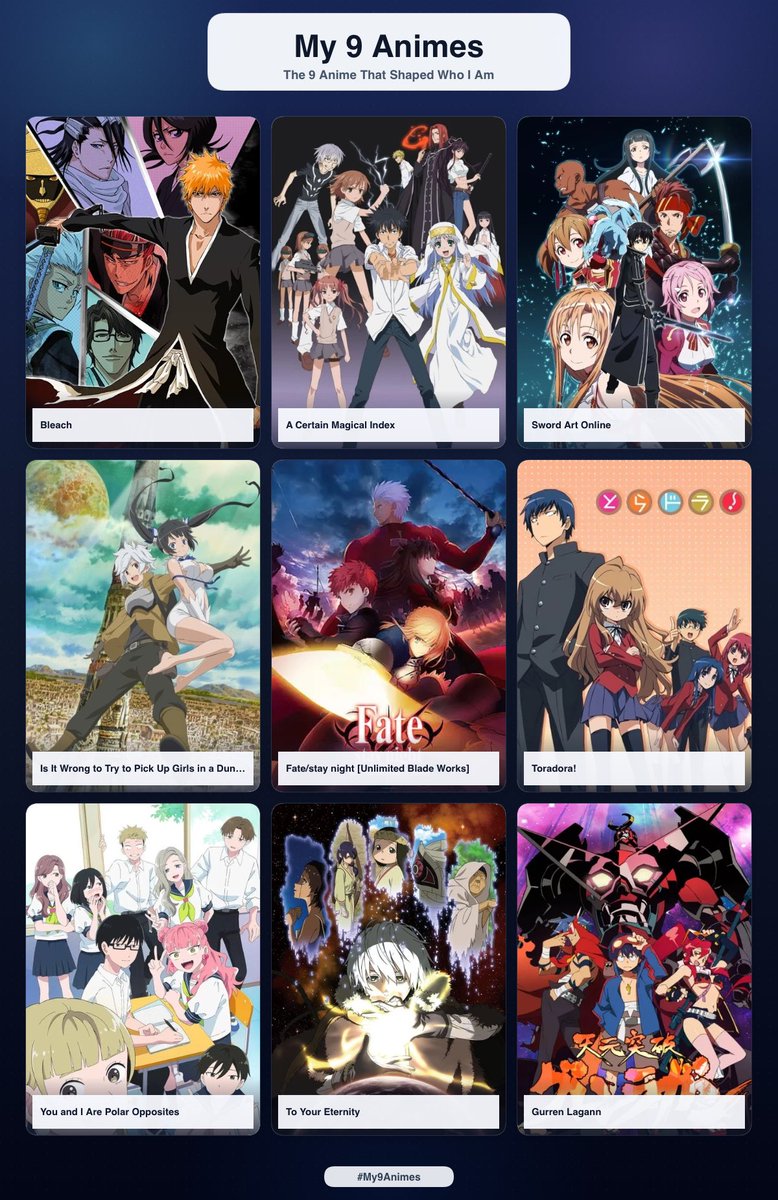 ECO_Skull's tweet photo. 9 anime that made me who I am😊 https://t.co/Lb4lFDJAAG