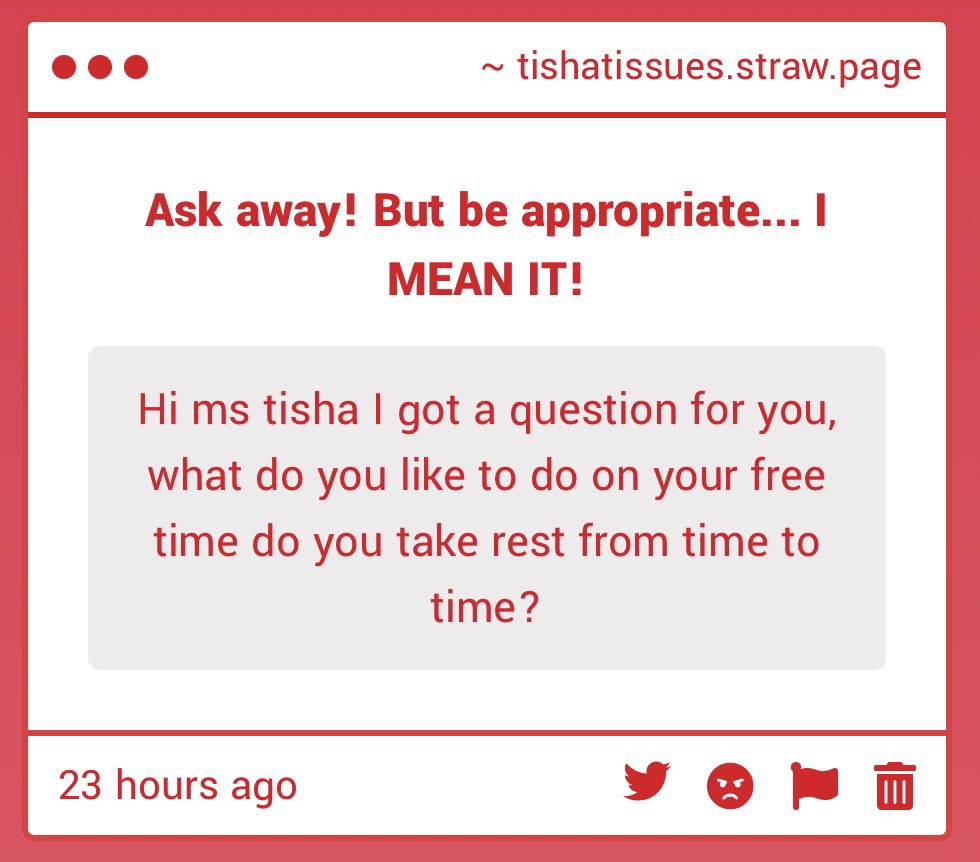 TishaTissues's tweet photo. Oh, I do lots of things outside of my cleaning schedule! Sewing, organizing my closets, organizing my room, tea parties with Teagan, organizing my stuff… I hang out with Shelly a lot too! She’s great! https://t.co/BFBlYZ9DSJ