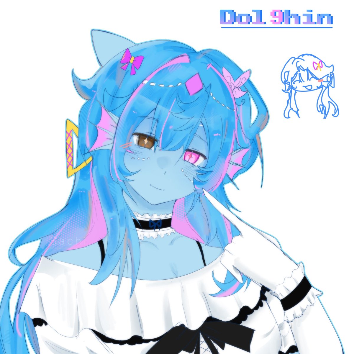 SachiSasma695's tweet photo. 🐬🌊

#dol9hinfanart https://t.co/mJGIgjJMjr