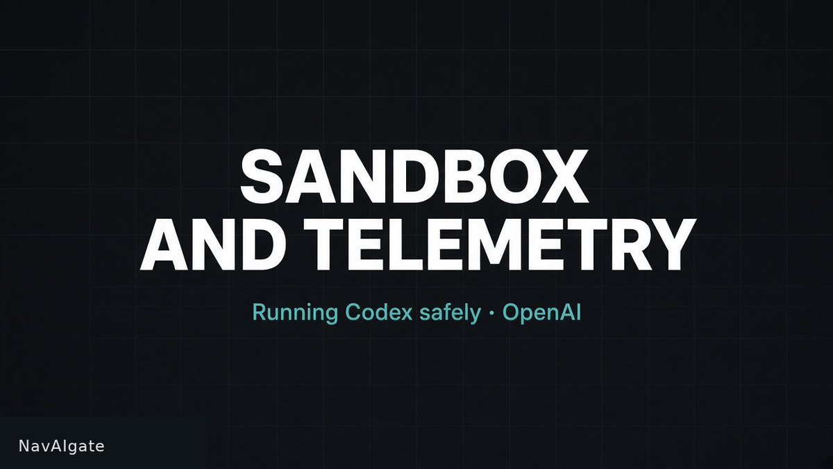 b1gdan's tweet photo. Security teams need the why, not only the process.

OpenAI runs Codex with sandbox bounds, approval gates, network allowlists, and agent-native telemetry.

https://t.co/Odz1ewwQ8J

https://t.co/d3Vm0qYhIt https://t.co/bSw0puIJYZ