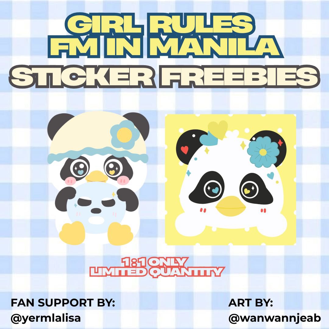 yermlalisa's tweet photo. girl rules fan meet in manila sticker pack freebies 🤩 #GirlRulesFMinManila 

1:1 only
Loc &amp; time: TBA

no mechanics or wtvr, just come say hi 🙂‍↕️ might also just hand it out randomly lol 

#GirlRulesSeries #NamtanFilm #MilkLove #ViewMim https://t.co/Wn1rbI7mHy