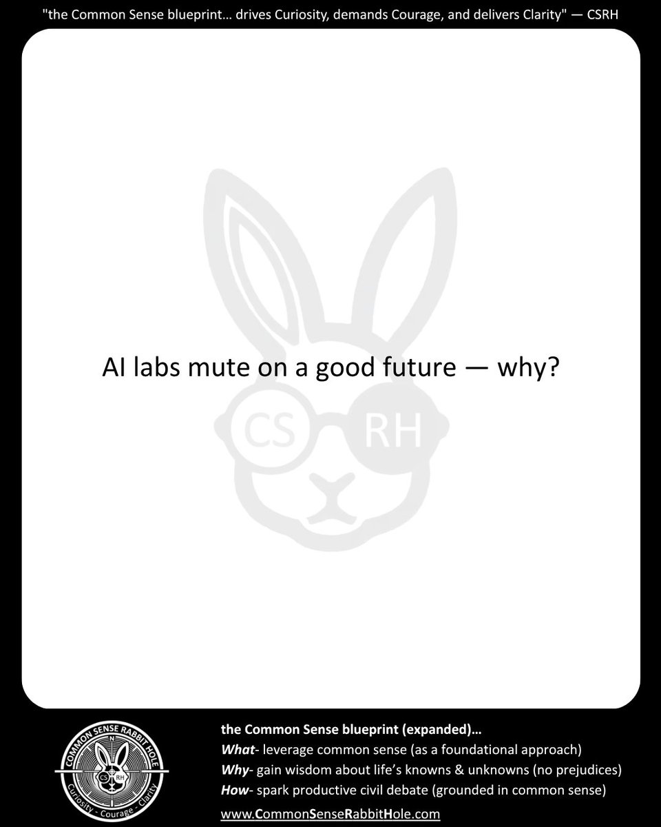 Common_Sense_RH's tweet photo. @NateSilver538 @NateSilver538: one political problem for AI labs is they can't articulate an optimistic medium-term future that sounds broadly good for humanity. If the models themselves can draft one — why can't the labs sell it? Disagree welcome. https://t.co/1DgZVyR6Nh