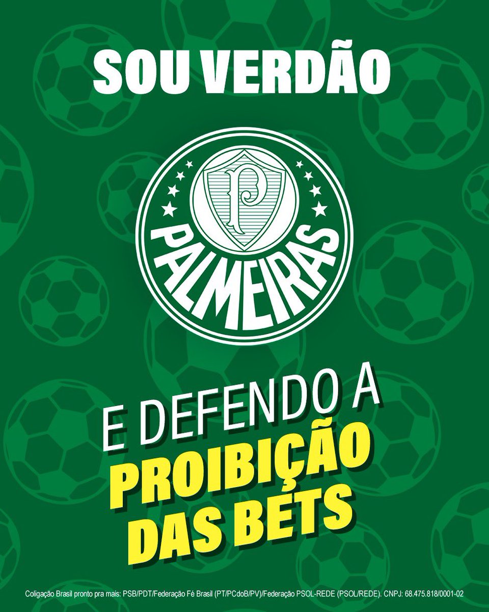 lazarorosa25's tweet photo. ⚽ O futebol faz parte da cultura do nosso Brasil, não podemos aceitar que as bets destruam famílias e tirem essa alegria de nós, torcedores!

Pegue o card do seu time de coração nos comentários e compartilhe muito! 

Comente: BORA LULA CONTRA AS BETS https://t.co/xXGRhF2wad