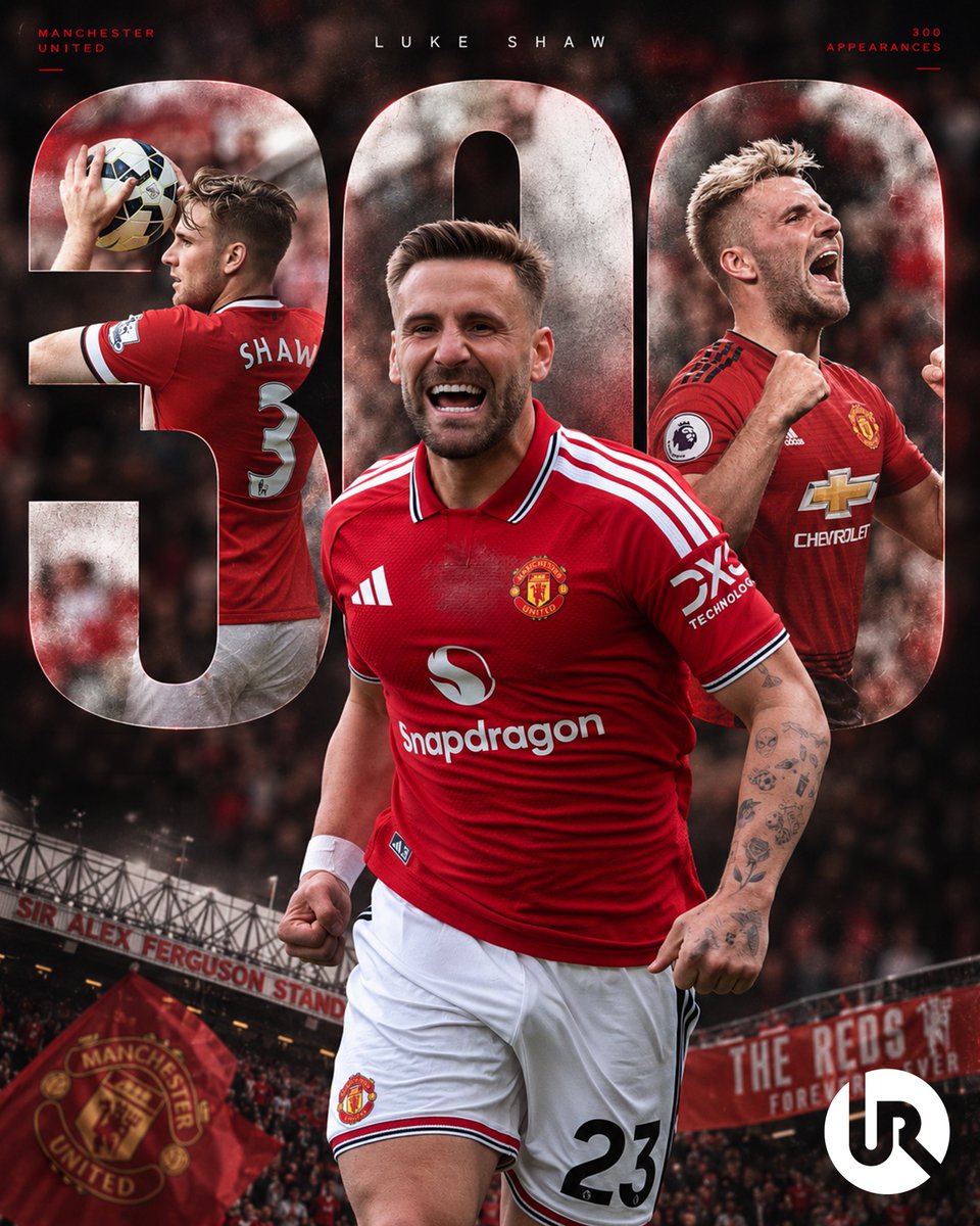 utdreport's tweet photo. Luke Shaw has reached 300 Premier League appearances ❤️

Longevity. 🤩 https://t.co/Um1cZo3Dpf