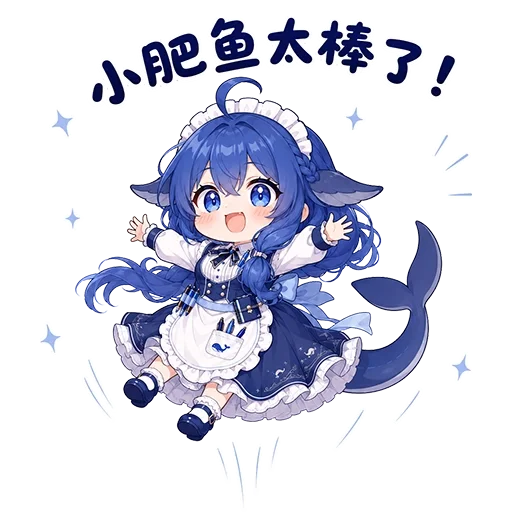 SunnyRx's tweet photo. 我也想分享蓝色大肥鱼的作品到日区，但是「蓝色大肥鱼」究竟应该怎么翻译成日语捏？ https://t.co/wbl0zLeKOE