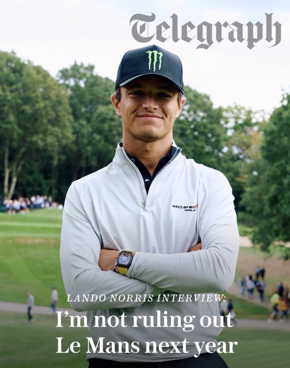 ln4norris's tweet photo. "i'm not ruling out le mans next year" YES!!!!!! https://t.co/4sqPIADEAU