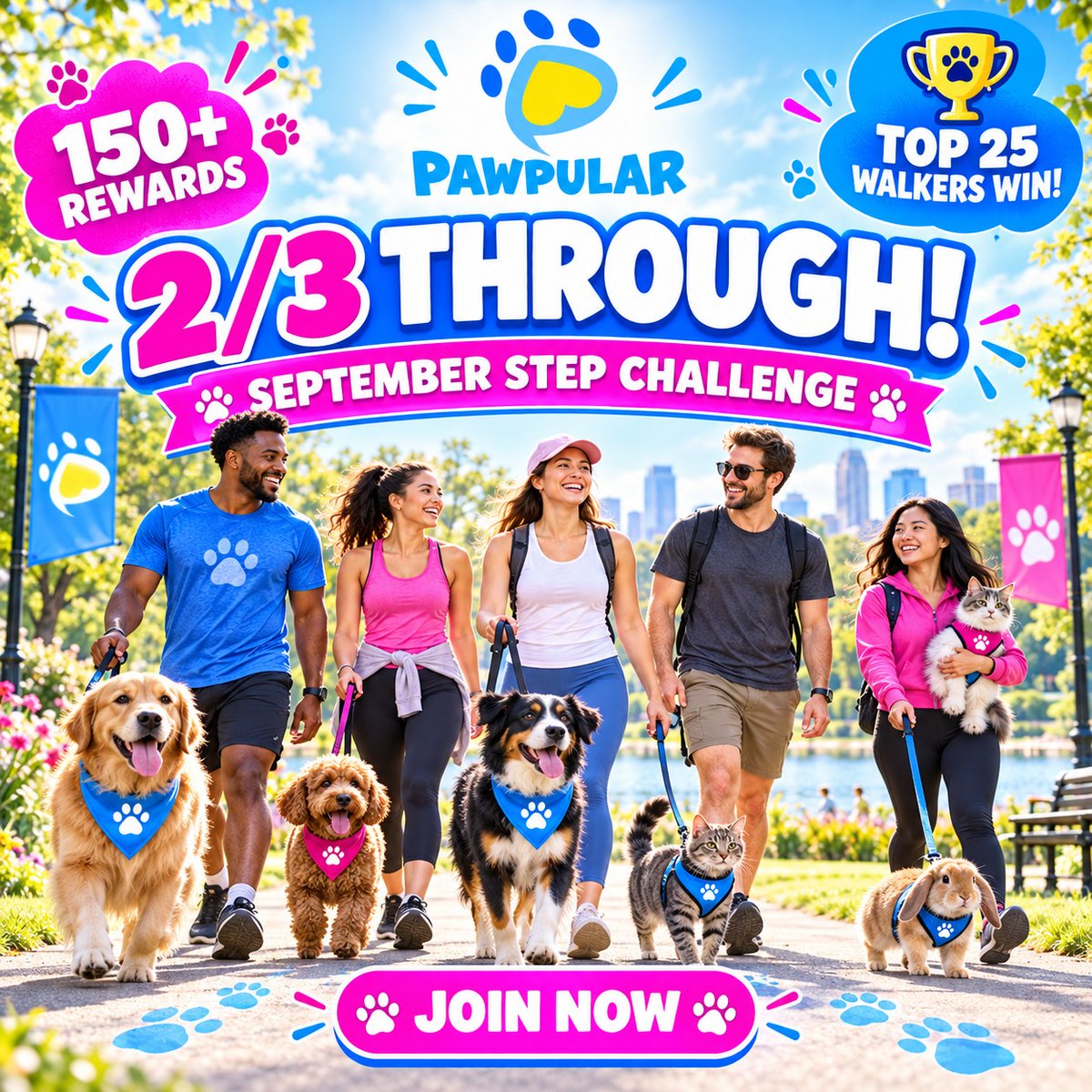 PawpularApp's tweet photo. 🐾👟 We’re already 2/3 through the September Step Challenge! 👟🐾

But don’t worry—there’s still time to JOIN! 🔥

🏆 150+ Rewards
🥇 Top 25 Walkers WIN!

Grab your furry friend, start walking, climb the leaderboard and earn rewards along the way! 🐕🐈🚶

📲 Download PawPular: https://t.co/gijHqPtSGR
🚶 Join the Challenge: https://t.co/dNUycGzvtc

Our partner communities came through with INSANE prizes for our July walkers! 👇💚
🟢 @PawpularApp — 3 CEN NFTs + PawPrints
🟢 @UnityLabs_Tech — 1,000 $TREAT × 10 Winners
🟢 @OctoPeepsNFTs — 3 Octo Kiddos NFTs + 3 × 1,000 $FATH
🟢 @cryptsocialclub — 5 × 500 $BONES
🟢 @NftNoss — 5 Noss NFTs
🟢 @OwlphaDAO_ — 1,000
🟢 @mentaversenft — 10k $Star
🟢 @ZombabieZ_nft — 100,000 FT-Coins
🟢 @Companeons — 25 Companion Badges
🟢 @solskypilots — 10 Grinders NFTs
🟢 @OnchainBridges — 200 Teleport Tokens each winner
🟢 @UniFy_io — 5 Genesis Badges + 10,000 $UnfyXP
🟢 @narrrf12345 — Cheesy NFTS
🟢 @GoatzNFT_ — 10k $MILK + Female Goatz NFT
🟢 @ShiniRealms — 1 Free Mint
🟢 @FishnChipsgg — 10 Pol, 50 Pol, 100 Pol SeaLaife NFTs
🟢 @TheChillBugs - 3 NFTs
🟢 @fox_goblin - 4 NFTs
🟢 @The_Life_Bomb - Semi-Marathon B22 + 6000 Helt

🐾 Keep moving, stay consistent and finish September strong—every step brings you closer to your goal! 💪🏆

#pawpular #web3forgood