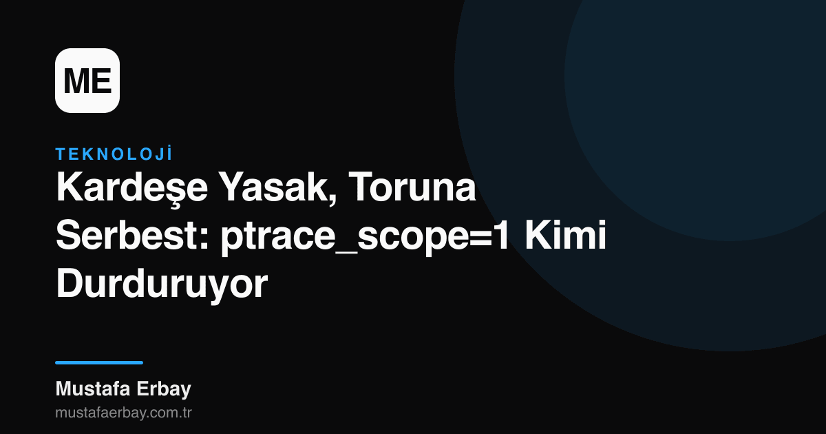 merbay86's tweet photo. "Lokalde çalışıyordu" dedik
#Linux #Kernel #Security #Sysctl
https://t.co/zpDOcf5I0L https://t.co/DYWvIAgw5E
