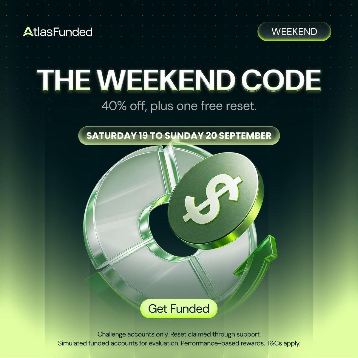 merci__mon_dieu's tweet photo. Today is the last day of the Weekend Promo ‼️ 

40% OFF + ONE FREE RESET🚨 

Challenge accounts only. 

Reset claimed through support.

Use code: WEEKEND

This window closes tonight, not tomorrow.

Get funded today👇️

Why Choose @atlasfunded
- Fast Reward Processing 
- No Hidden Rules
- Zero Payout Denials
- User Friendly Dashboard 
- 24/7 Hour Support 
 - Trade on ur Preferred Terminals

GRAB URS NOW: https://t.co/hm6j8r5nx5

FOR A 50% OFF USE DISCOUNT CODE: DOVE

Follow @atlasfunded x @merci__mon_dieu ..