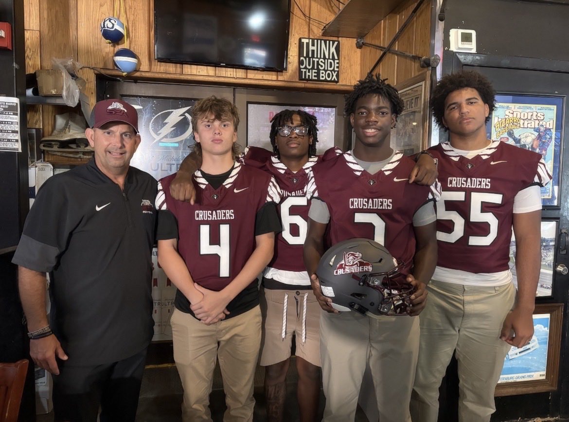 DylanEdwards119's tweet photo. Thank you @BradKRicha88 for inviting us to the Tampa St. Pete Sports Connection for the interview. @sca_football @CoachP_SCA #relentlesseffort https://t.co/HIOGElE2UU