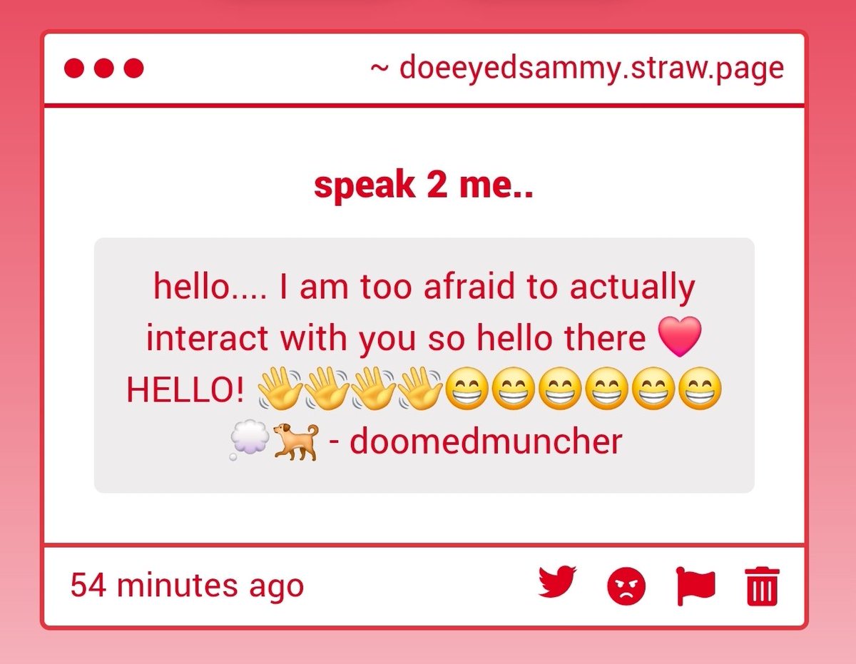 sammysdoe's tweet photo. DONT BE SCARED PLS I LOVE INTERACTING https://t.co/JPTVtDarT9