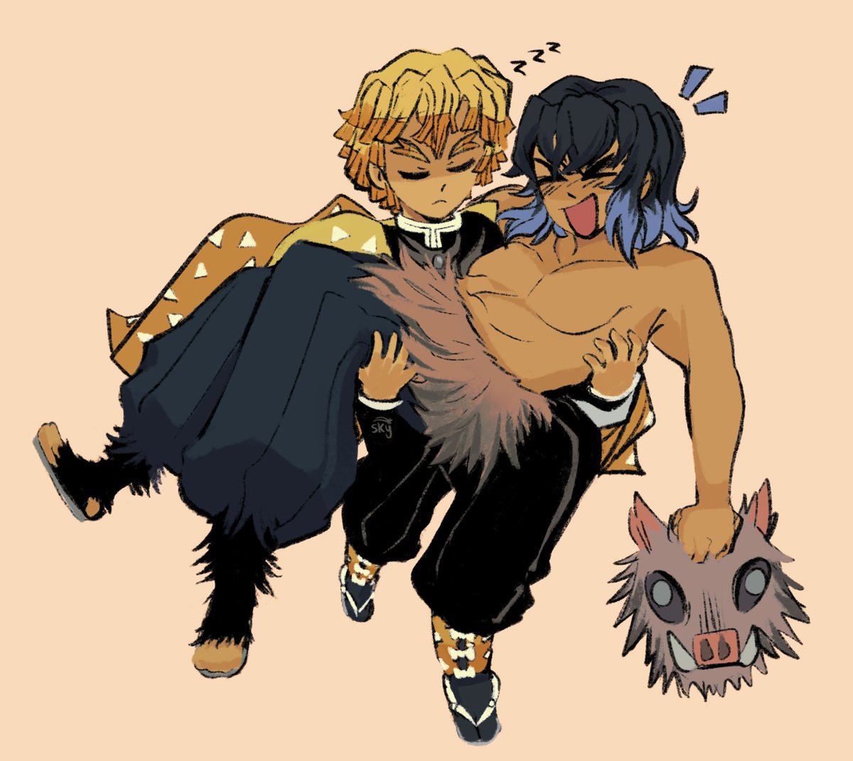 SkyAzureEclipse's tweet photo. coloured an old doodle because i miss them #kny https://t.co/gNVwajYVUK