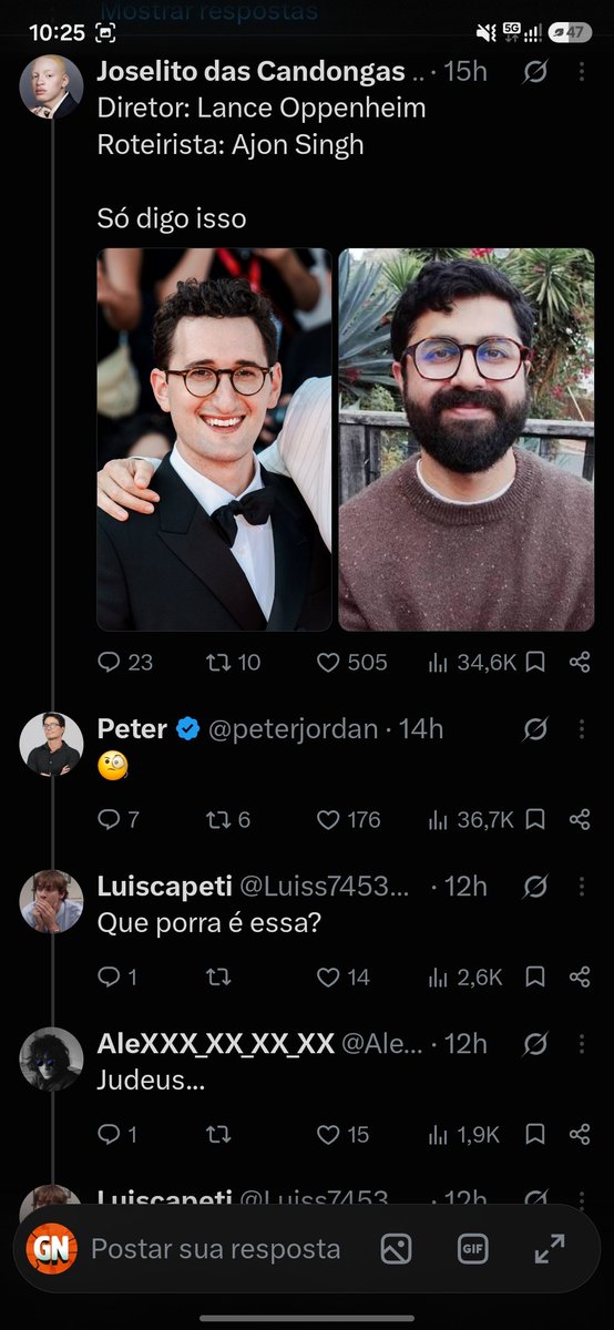 GNGeekNation's tweet photo. @pipoolimpio @peterjordan não é so isso, na mesma postagem ele respondeu um cara associando judeus a p..., e em outra postagem insinuou que uma atriz da Marvel so ganhou destaque no MCU por ter ficado cm um diretor...

além de que ele passou o mes td atraindo hate racista pra roteirista de Lanternas... https://t.co/WxglFeAVET
