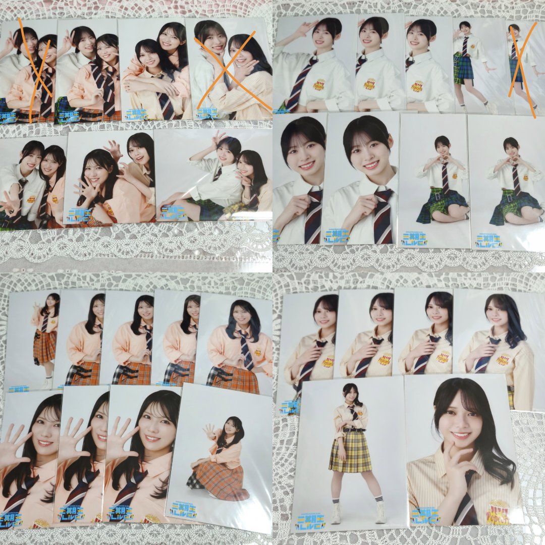 aoichan46's tweet photo. @yuzuaitai15 ひらがなは出回りが多く優先度が低いので、ひな誕か青春ポップのペアとお願いしたいです🙇🏻‍♀️ポスト拝見いたしました。青春ポップ上村山口ヨリを熱望しておりまして、そちらを含めたトレード可能でしょうか。最新の希望提供の画像でございます。 https://t.co/bYwUcdFdaJ