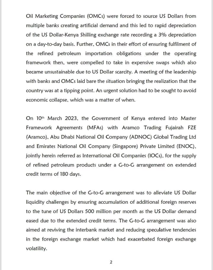 MwangoCapital's tweet photo. Given the heated debate around Kenya’s G-to-G fuel import deal, the Ministry of Energy and Petroleum has issued a statement defending the arrangement, saying it has secured fuel supplies, eased dollar demand and reduced freight and premium charges.

What do you make of this? https://t.co/BWpyVDVjXt