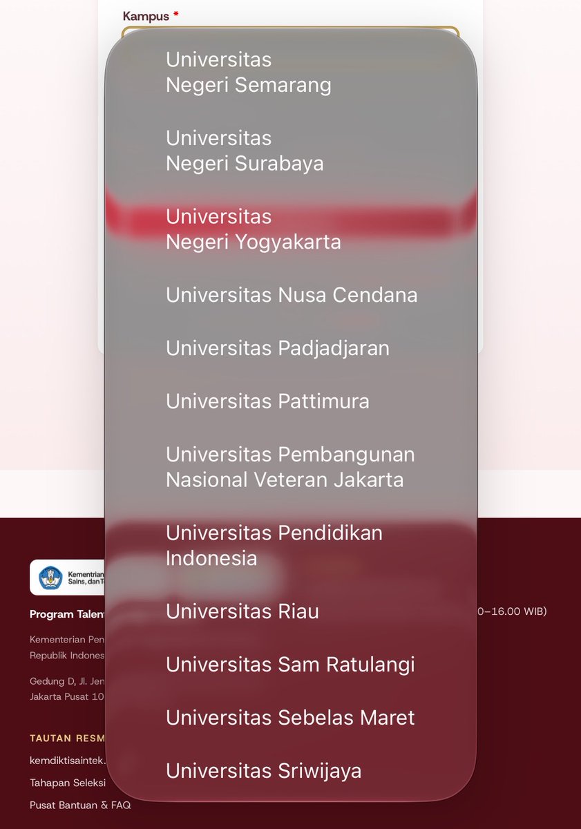 Kalimalangg's tweet photo. lagi lagi alumni kampus pinggiran yang tak terjamah manusia dan jauh dari hiruk pikuk perkotaan ini cuma bisa nyimak

btw ada kah alumni yang nerima email program TUNAS diluar dari daftar PTN &amp; PTS ini? https://t.co/bO7FNylsX7
