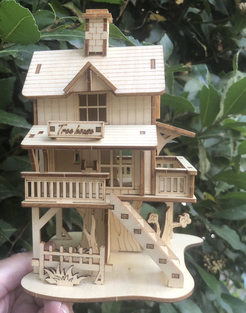 TubbyBats's tweet photo. The latest 3d #wooden #puzzle completed. #mini #houses #treehouse #crafts #lasercut #DT
#DesignandTechnology https://t.co/5asd0DmdHY