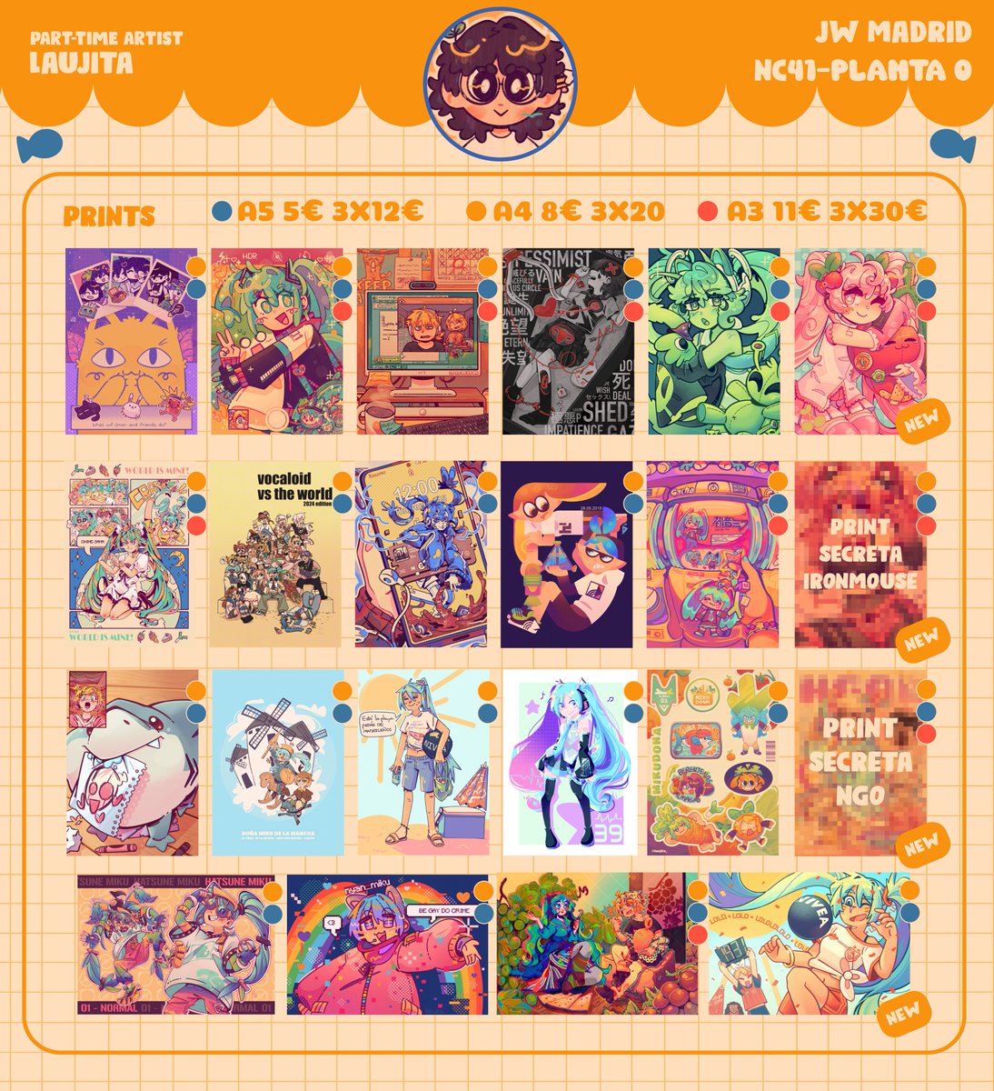 Laujita_'s tweet photo. Ahora sí que sí, catálogo de la JW Madrid 26 y 27 en el Metropolitano con las NOVEDADES ( ˶ˆᗜˆ˵ )

⭐️Photocards Vocaloid LGBT!
⭐️Stickersheets nuevas!
⭐️Llaveros y standee de NGO!
⭐️Prints nuevas!

Stand NC41 en la planta 0
Tengo reservas abiertas hasta el día 23! https://t.co/2LGVfgvrlG