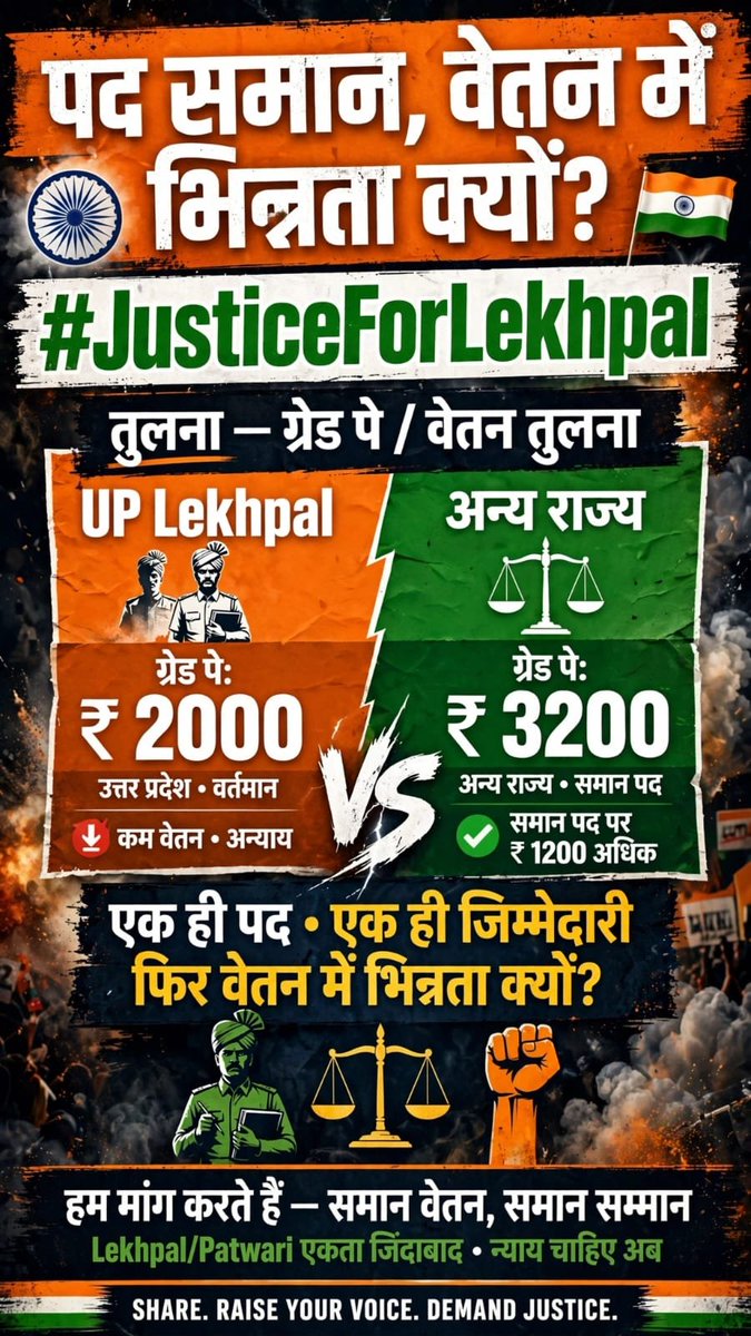 vikas_chowdhri_'s tweet photo. कर्मचारी वर्षों तक पदोन्नति की प्रतीक्षा करता है। DPC और पदोन्नति संबंधी लंबित प्रक्रियाओं का शीघ्र निस्तारण हो। #JusticeForLekhpal
@Lekhpalsanghbbk https://t.co/sZUXKn9BBB