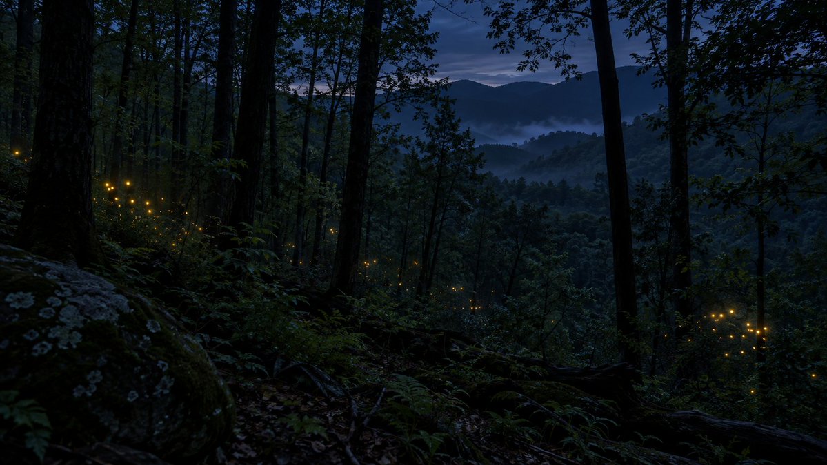 KJResearchFiles's tweet photo. In the Smokies, synchronous fireflies flash 5–8 times, then pause in the dark for about eight seconds. Nature invented dramatic timing and gave it to beetles. https://t.co/yuwgnIYltm