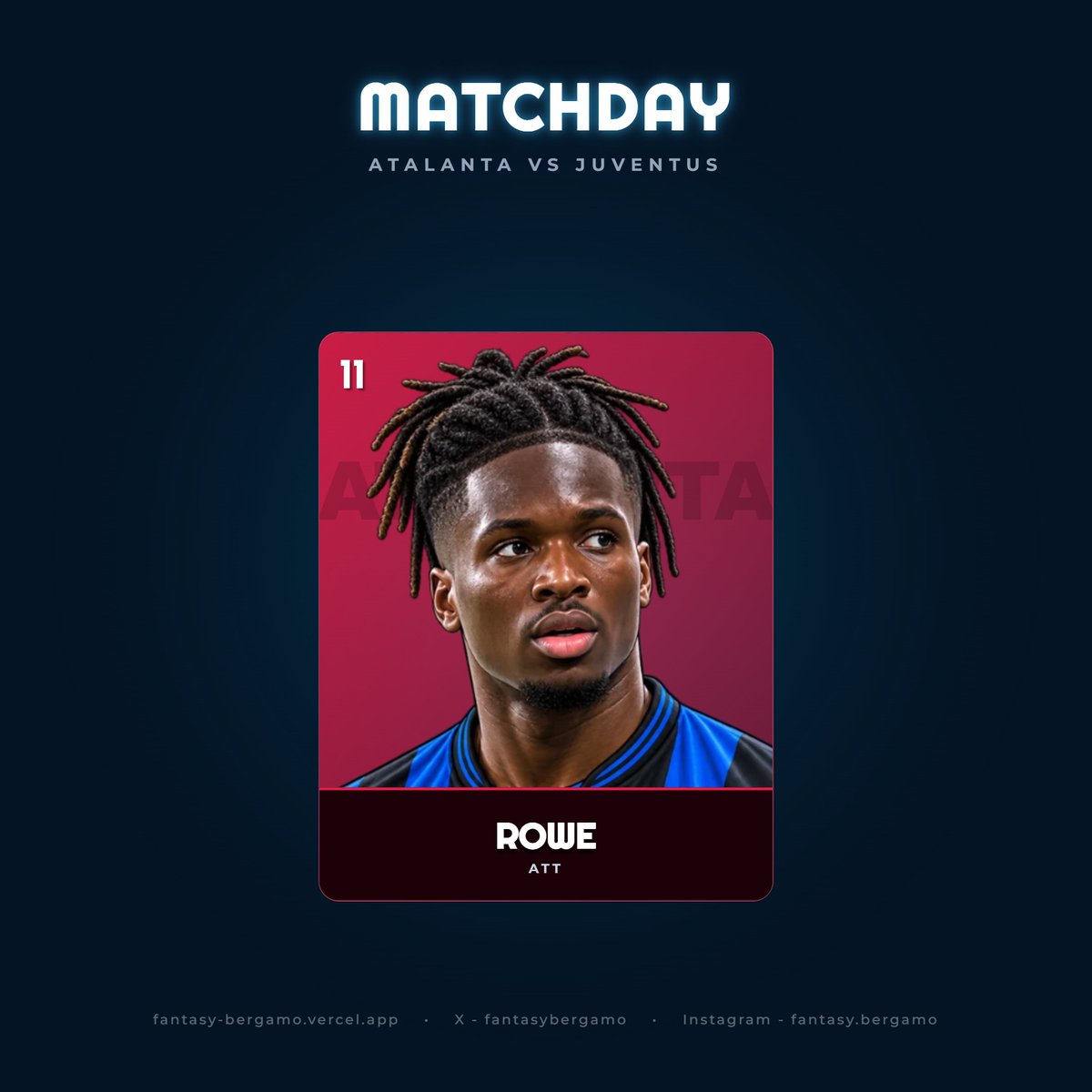fantasybergamo's tweet photo. MATCHDAY

We take on Juventus in our last game before the break.

@AtalantaBC_News matches @ItzzABC in the H2H, How is that gonna end?👀

Pick your team: https://t.co/KhVlp20fXf.

#FantasyBergamo #SerieA https://t.co/hBGhlsNcfU