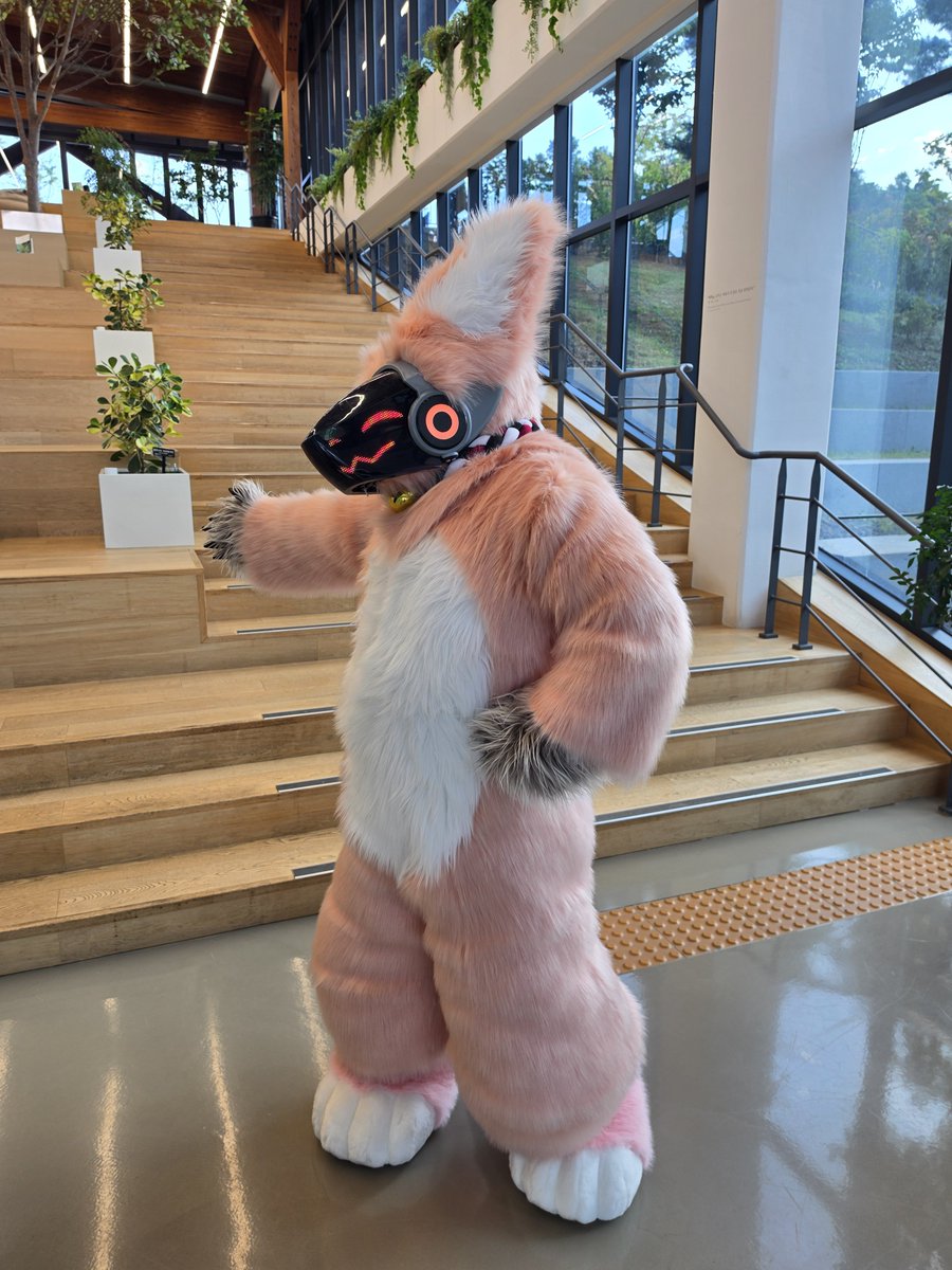 catp_ocket's tweet photo. 수목원에 왔어요!
#FursuitEveryday
#fursuit
#protogen https://t.co/Jrz6bW9JfU