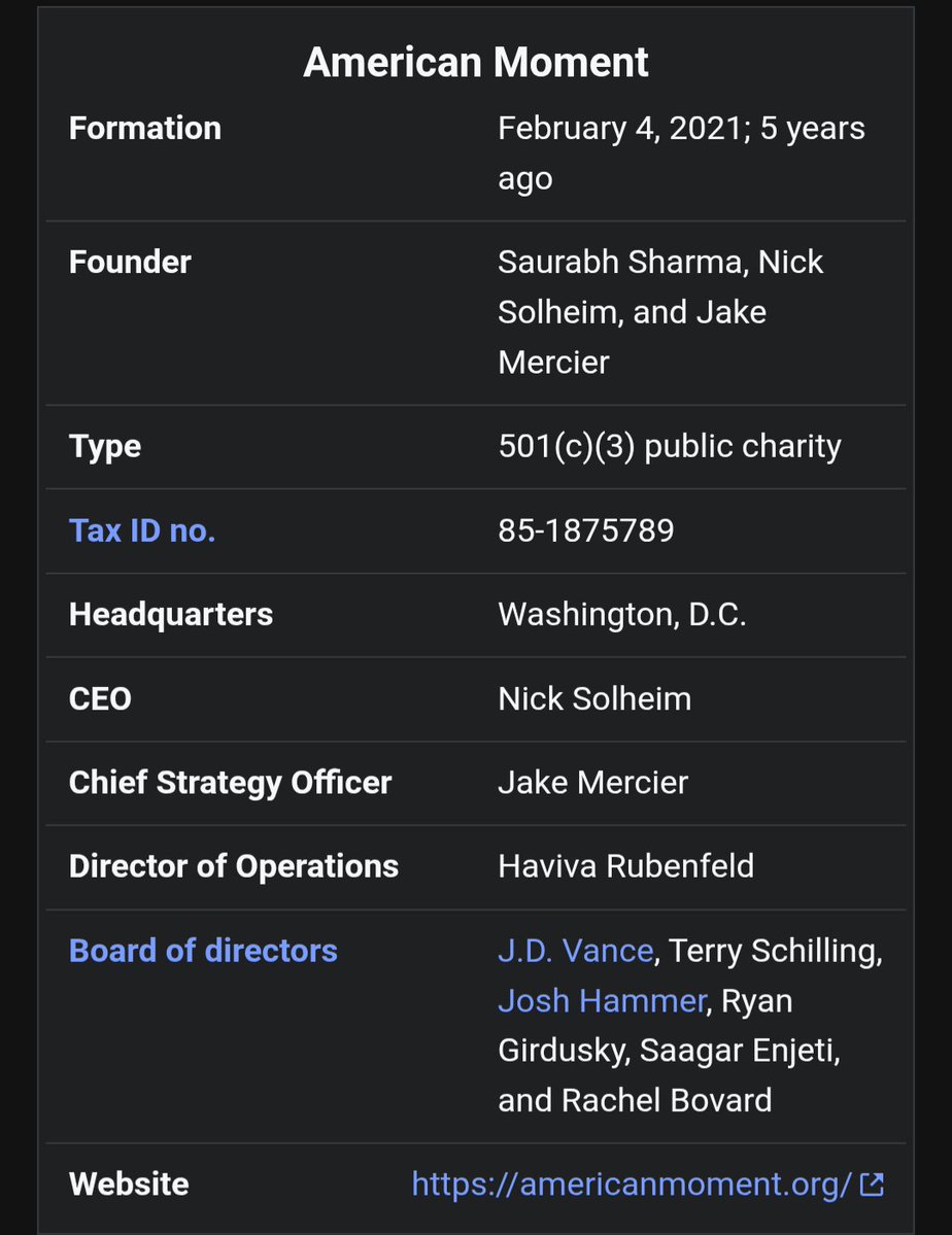 randomnumbersss's tweet photo. @RichardHanania Funny to see @esaagar and JD Vance on board of the American moment. Conservative landscape was pretty different even five years ago https://t.co/ktQ5CCbQnc