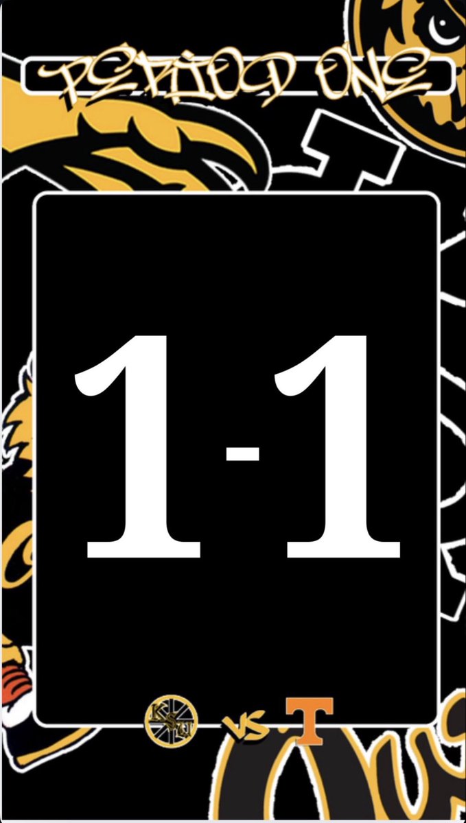 ksawhockey's tweet photo. 1-1 after the 1st period. Stay tuned for more updates!! https://t.co/AruXgOAvMG