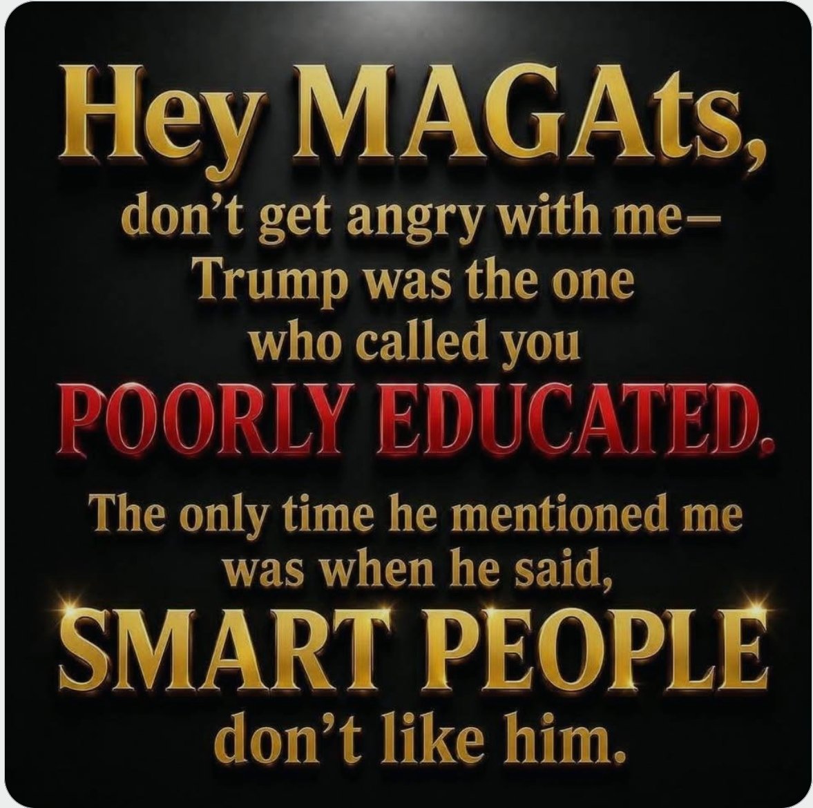 WayneSinger9's tweet photo. @DavidJHarrisJr The felon in chief preys on the uneducated and they are an embarrassment to the USA. https://t.co/ijktuUyLeP