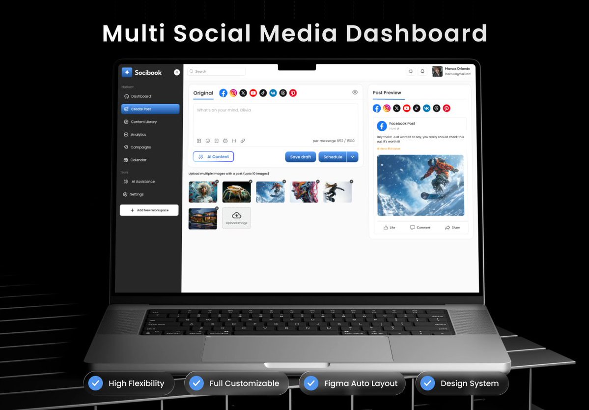 olivepalui's tweet photo. Multi social media tool UI Kit!

#uiux #socialmediatool #socialtool #uidesign https://t.co/iUCSKmmUlR