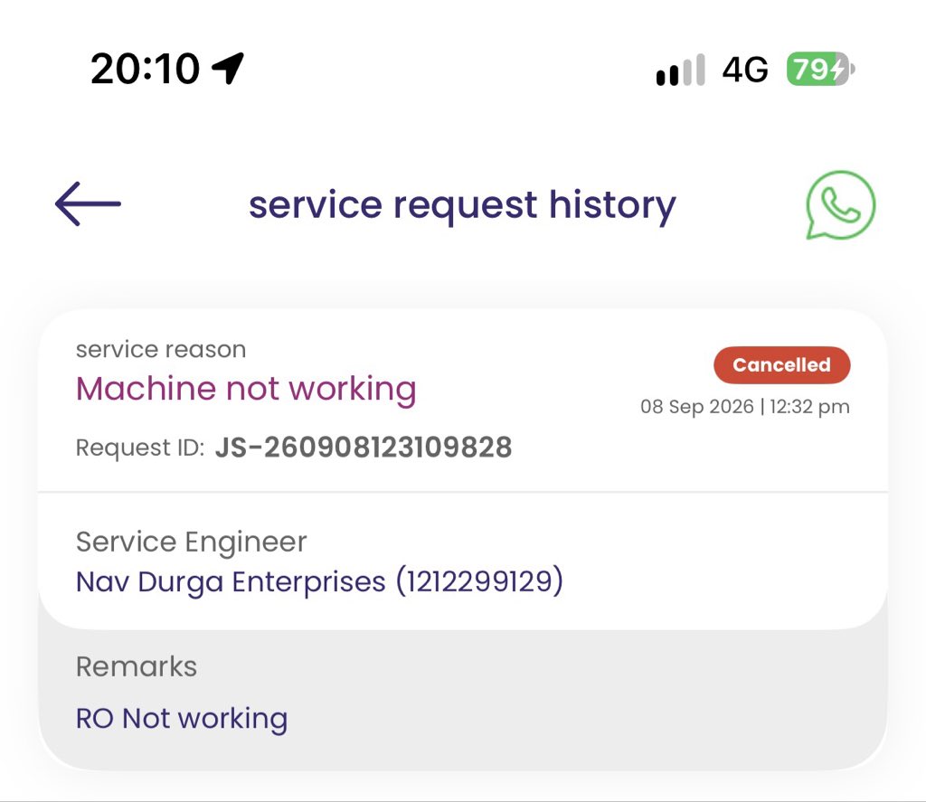 Dharmendra11D's tweet photo. @Livpure_India @Livpure_India @LivpureSmart @Consumer2Court @consaff be like servicing of livpure “cancelled” and the ro is not working now and filters nit changed. https://t.co/q0TLUJ0SZP