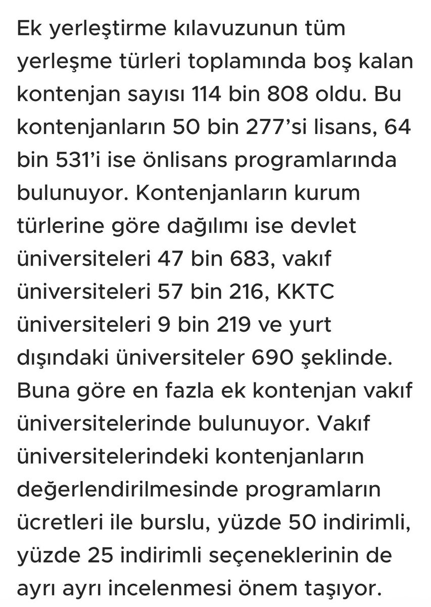 AbbasGucluTR's tweet photo. Üniversitelerdeki boş kontenjan sayısı kazanıp da kayıt yaptırmayanlarla 114 bine çıktı.Çoğu da vakıf üniversitelerinde!Peki onlar ne yaptı? Akşam pazarında olduğu gibi fiyatları yarıya indirerek “Koş vatandaş koş,kapanın elinde kalıyor”taktiği uyguladı!Tutar mı?Zor!Adil mi? YÖK? https://t.co/1UCcmTgmTH