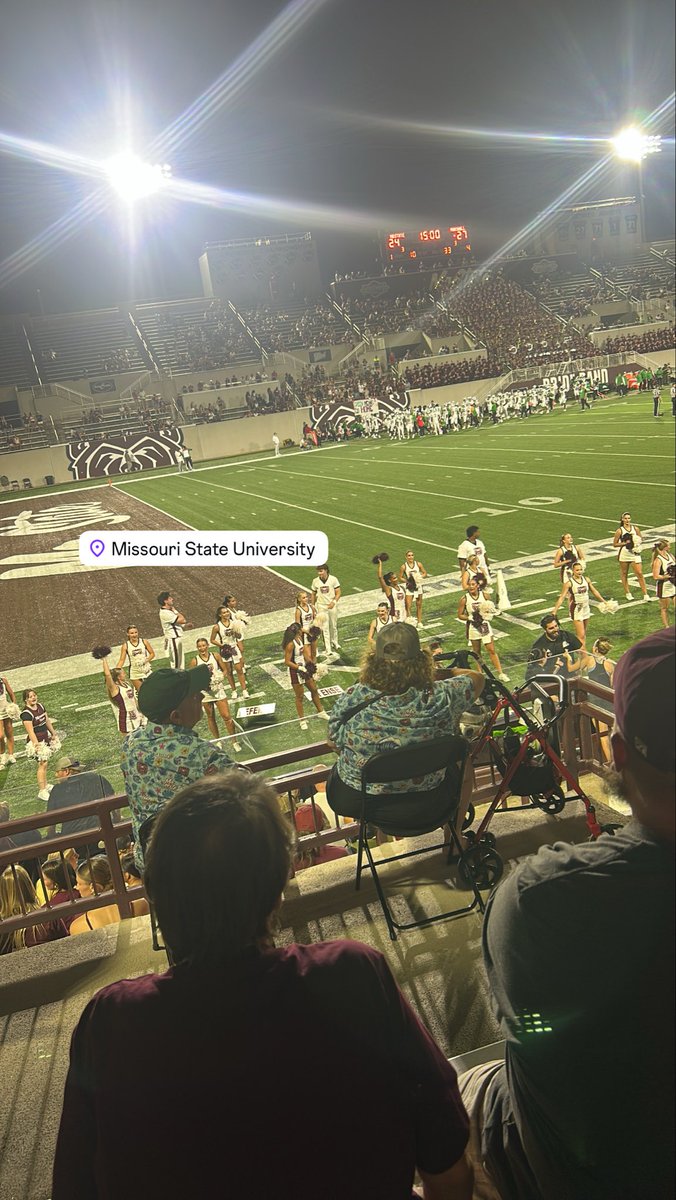 semmieG4's tweet photo. Had a great time at Missouri state last night for a game-day visit. Thank yall for the hospitality and invite can’t wait to be back. 

@GentryPioneerFB @CoachTylerClark @MoStateFootball @CoachCala @CoachReidPotts https://t.co/O6x1Z0rmVz