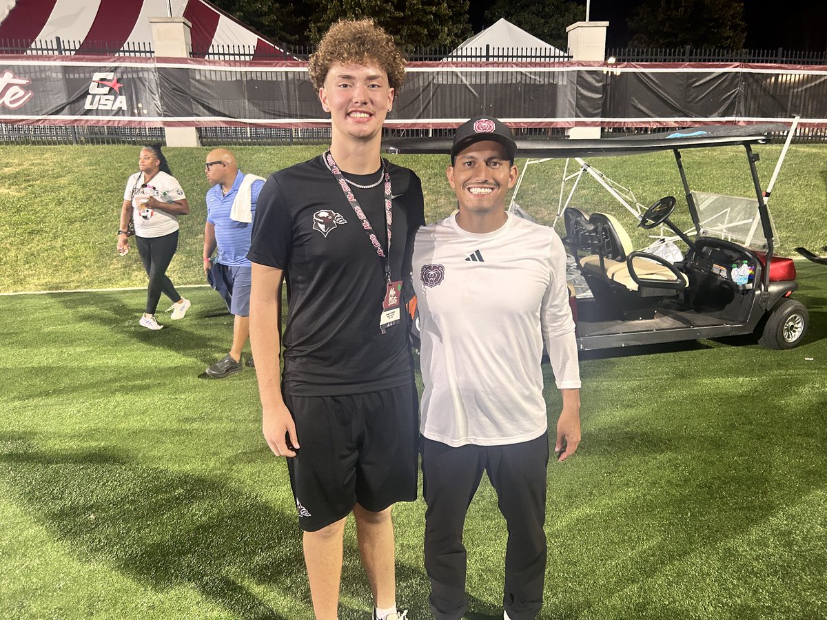 semmieG4's tweet photo. Had a great time at Missouri state last night for a game-day visit. Thank yall for the hospitality and invite can’t wait to be back. 

@GentryPioneerFB @CoachTylerClark @MoStateFootball @CoachCala @CoachReidPotts https://t.co/O6x1Z0rmVz