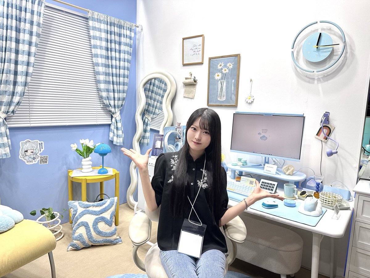 yagimashiro's tweet photo. 【Pixio製品のここが凄い！！】
〇カラーバリエーションが豊富！
〇���た目の可愛さだけでなく性能も良い！
〇可愛くて便利なデスクアイテムも！

【Pixio製品のここがダメ！笑】
〇全部欲しくなる！
〇部屋ひとつじゃ足りない！
〇ブースに住みたい！

 #Pixio  
 #TGS2026 
 #東京ゲームショウ https://t.co/868VheAEIC