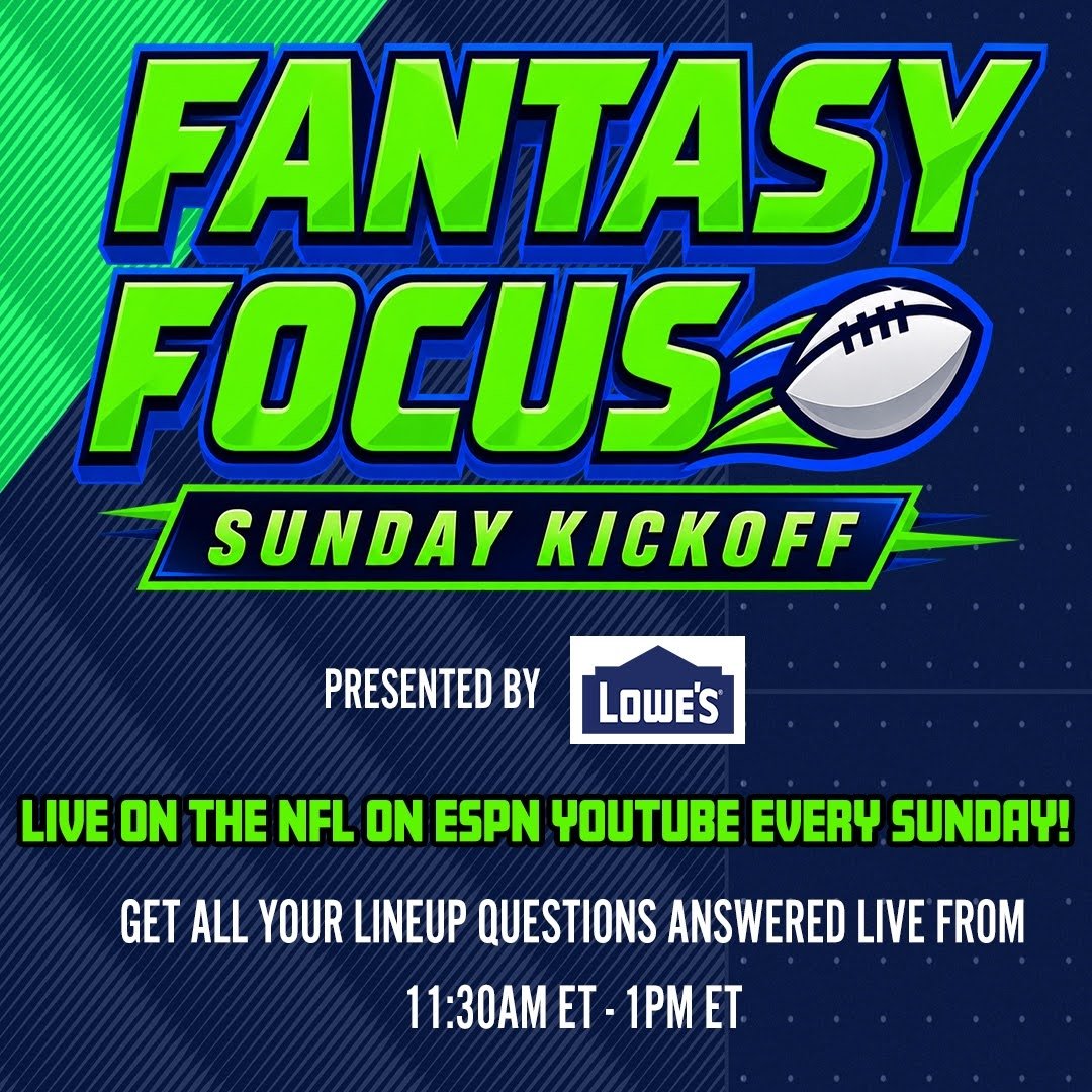 EricNMoody's tweet photo. Less than an hour until Fantasy Focus Sunday Kickoff! 

Still have Week 2 lineup questions? Bring them. I'm answering them LIVE.

Who's watching? https://t.co/EVGHtnNmWq