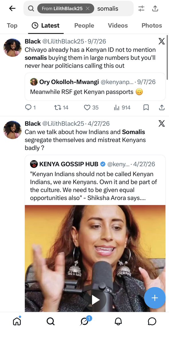 lesyeuxdesabrin's tweet photo. lol the girl in the second screenshot has a deep hate for us. She’s even tweeting about Somalis by clan. The obsession is scary wallahi. https://t.co/zhM92FocsE