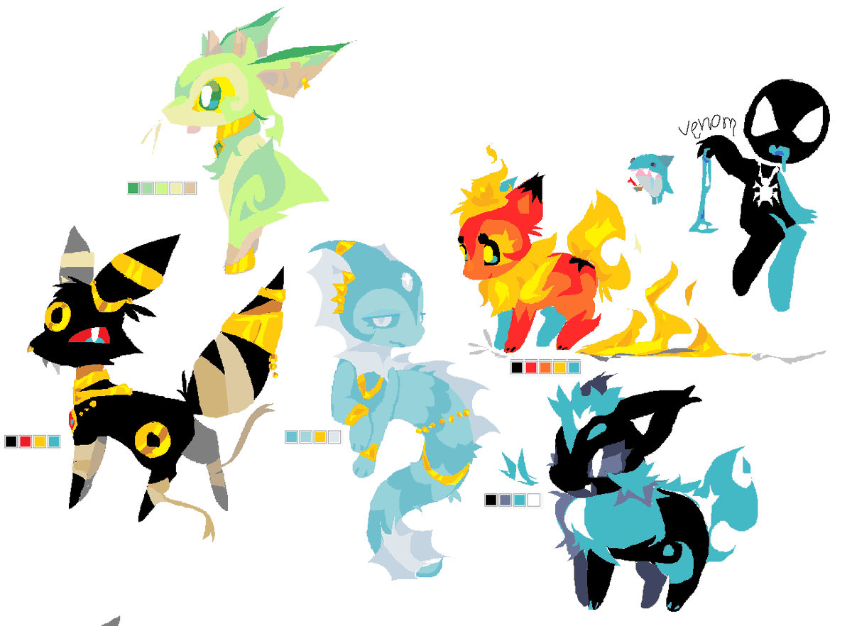 emmacctwit's tweet photo. The Eeveelutions! [First time using lasso on MS Paint 👀👀👀... #Pokemon #Drawing #Paint #Art #digitalartㅤㅤㅤㅤ #Firstpost https://t.co/oZl1reWaIb