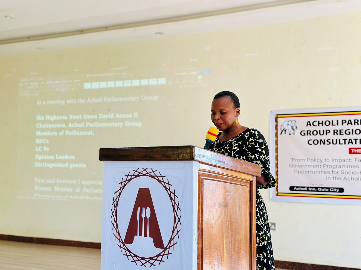 Rhobbietv's tweet photo. Hon. Beatrice Akello Akori, Minister of State for Northern Uganda, today joined members of the (APG) for a consultative engagement aimed at strengthening dialogue on development priorities, service delivery and the socio-economic transformation of the Acholi sub-region. https://t.co/lmbSG6OjVL