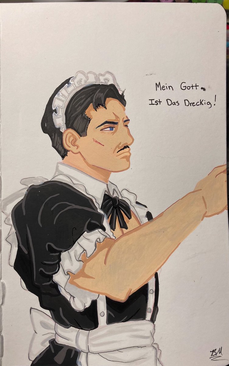 Bridoesstuff1's tweet photo. Maid Richtofen (Ricky) #art #traditionalart #richtofen #callofdutyzombies #callofdutyblackops https://t.co/O5pHnTPDx3