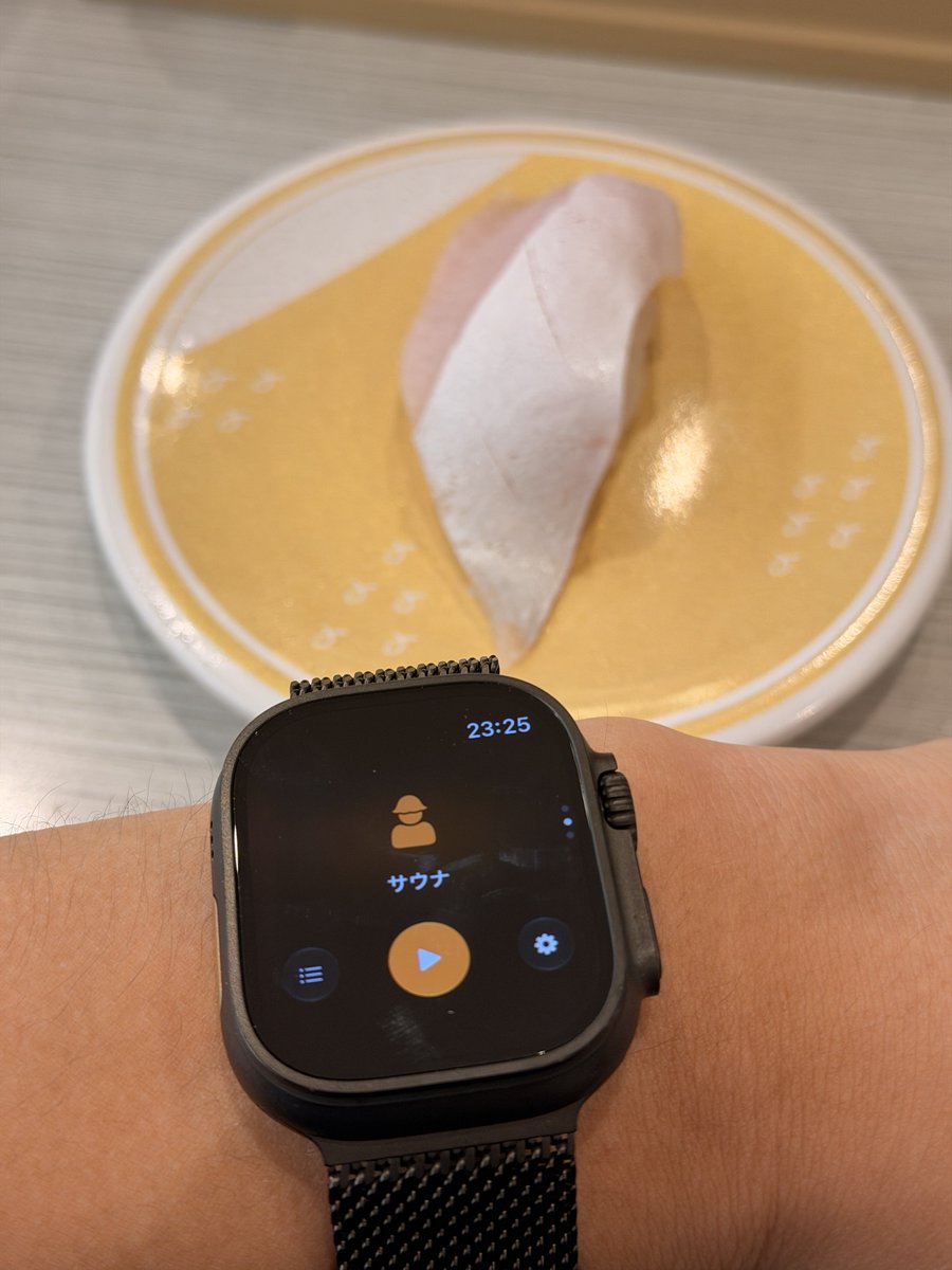 tomoki901's tweet photo. 今日のサ飯♨️
#Ultra4
サ活中のUI、普通に良い。
心拍も時間もWatchでリアルタイム確認できる(場所移動したらログがスマホに飛んだから写真なし)
製作者が何度も試行錯誤してるだけある、これは買い切り確定でサウナーは全員買うべき https://t.co/Syf1sAJsEf